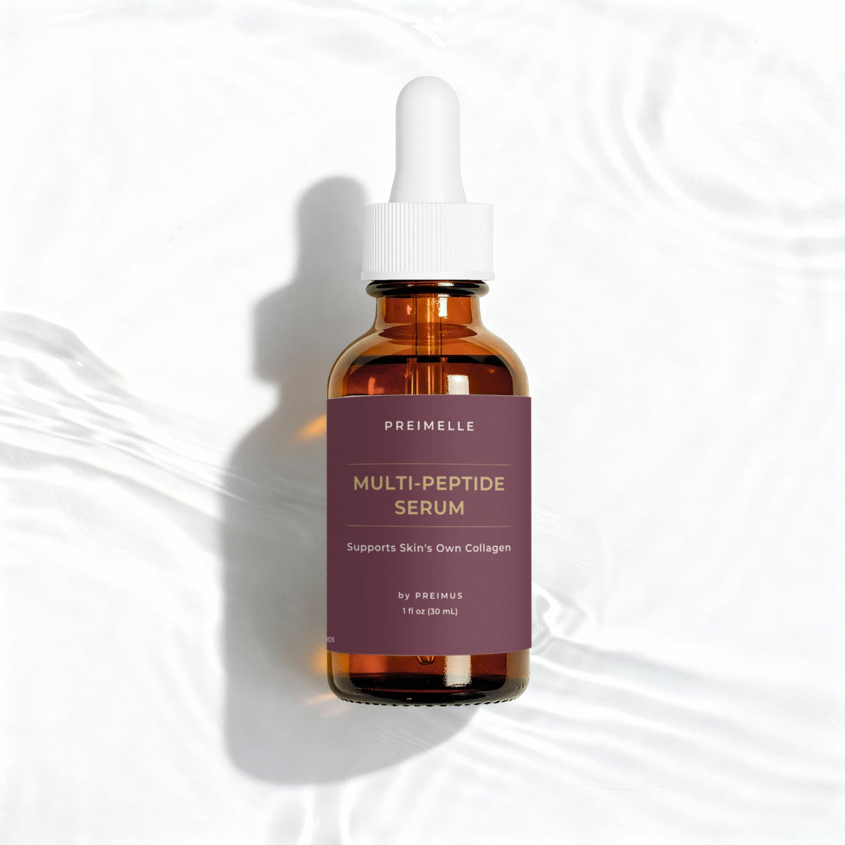 PREIMELLE CUPRIX Multi-Peptide Serum on rippled water