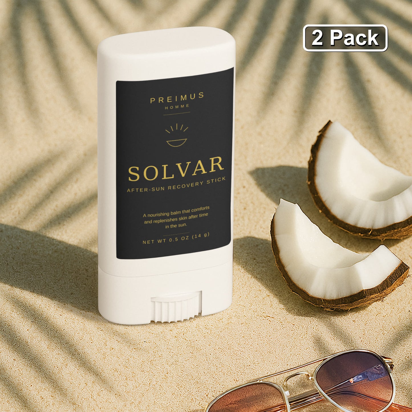 PREIMUS SOLVAR - 2 Pack Tallow Zinc Sun Stick